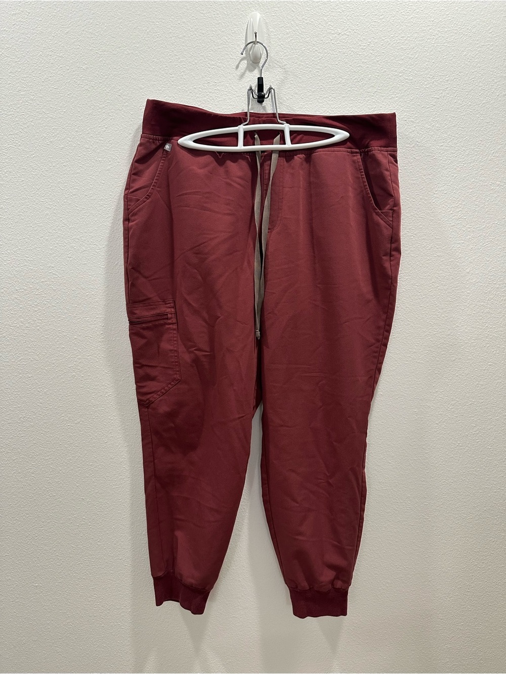 FIGS women’s Burgundy Red Scrub Zamora Jogger Pants Drawstring XLP petite
